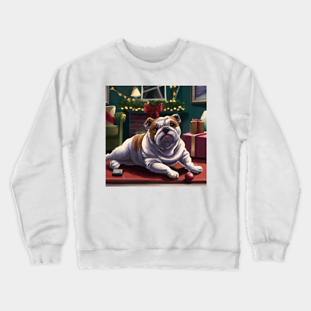 Cute Bulldog Drawing Crewneck Sweatshirt by Play Zoo